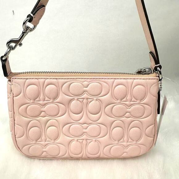 Coach Wristlet Nolita 19 In Signature Leather In Silver Blush NWT CZ456 - Picture 3 of 11